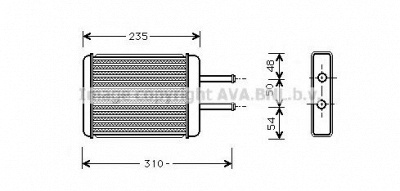 AVA QUALITY COOLING hy6069 -  Теплообменник, отопление салона